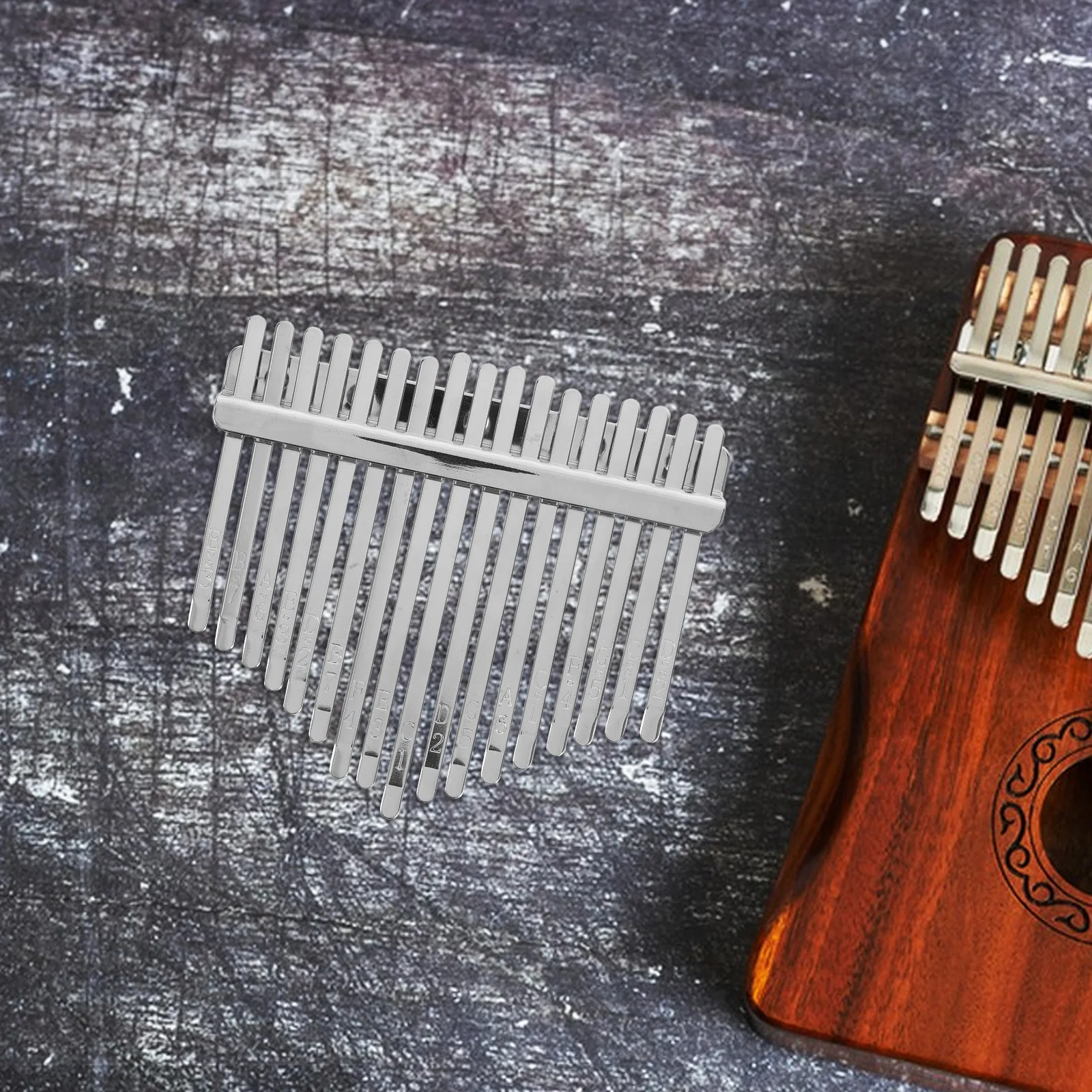 

1Set Kalimba Keys Manganese Steel 17 Keys DIY Repair Parts Thumb Piano Accessories Stamped Scale Design Finger Piano Kalimba