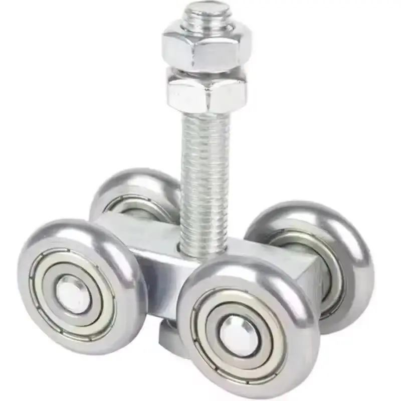 HOT 10PCS Metal Heavy Sliding Door Rollers Industrial Hanging Rail Wheels Factory Plant Orbital Track Pulleys Loading 450KG