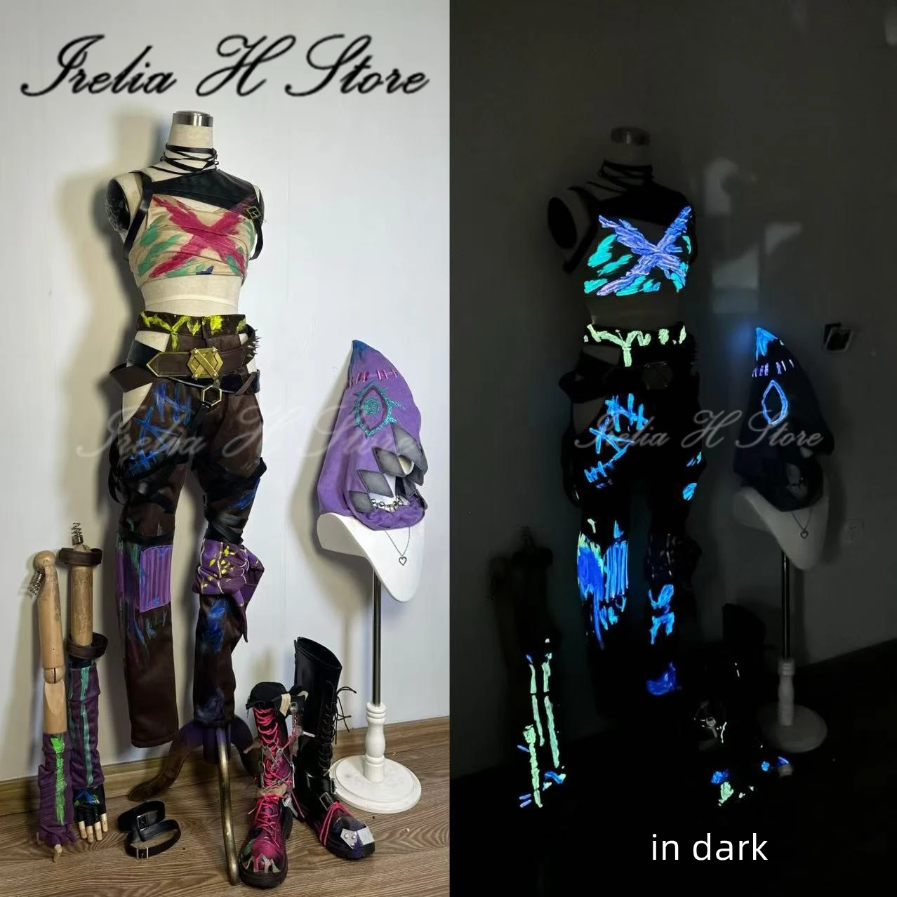 Irelia H Customized Arcane Prodigy Jinx Cosplay Costume Custom size made high quality full set