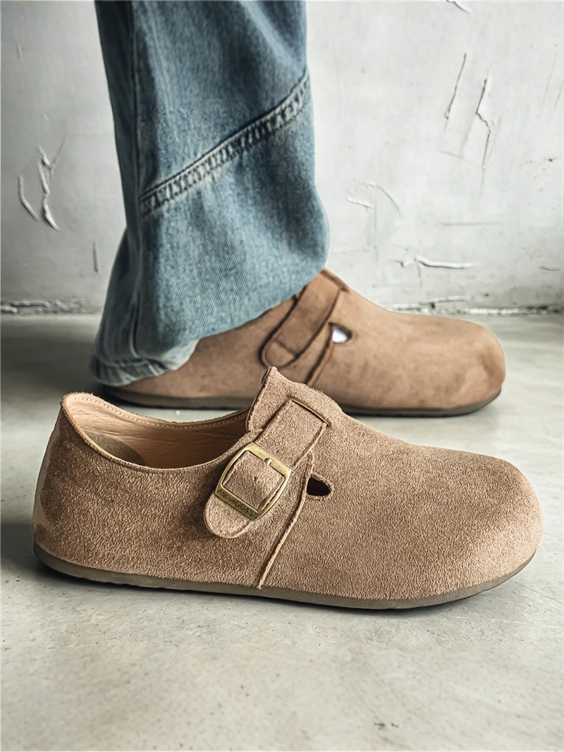 

Men's Summer Versatile Retro Slip-On Casual Shoes Soft Bottom Anti-Slip Match All Leisure Shoes Men's Mules