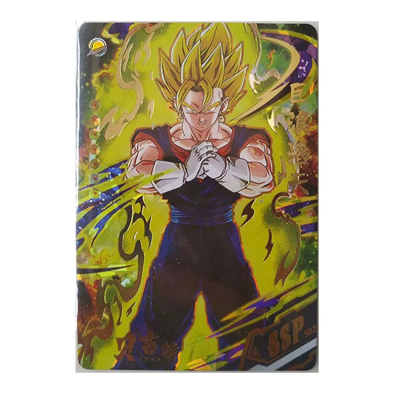 Anime Dragon Ball Rare SSP Laser Refraction Game Card Son Goku Vegetto Toys for boys Collectible Card Christmas Birthday Present