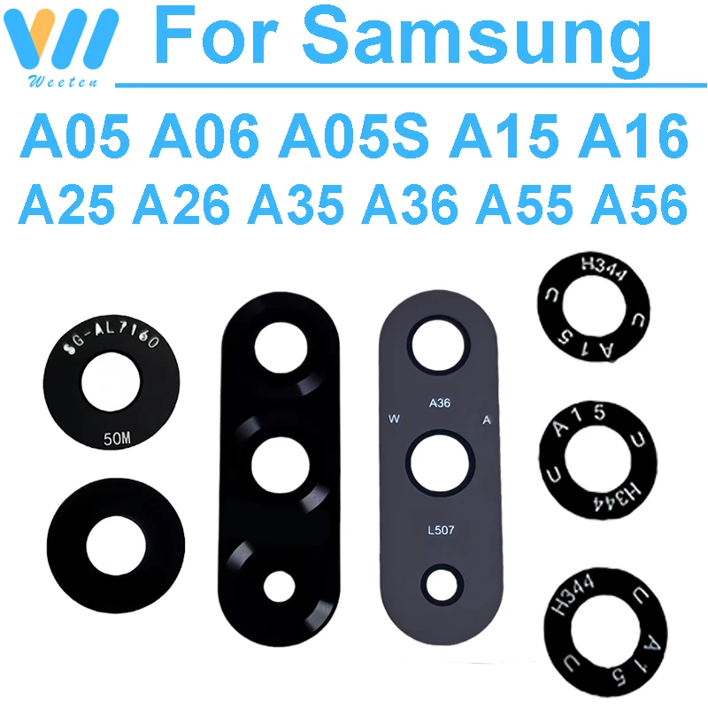 

WEETEN back Camera Glass Lens Use For Samsung Galaxy A05 A06 A05s A06s A15 A16 A25 A26 A35 A36 A55 A56 SM-A055 Accessory Parts