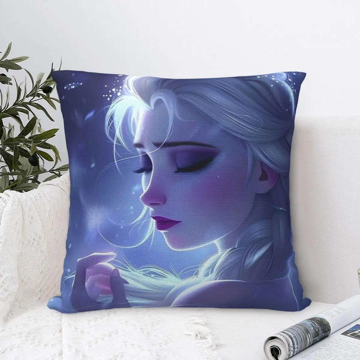 Pillow Case Frozen Elsa Princess Cartoon Kawaii Square Pillow Cover Cushion Cover Pillowcases For Office Car Home Decorative