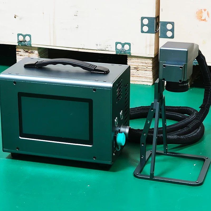LY Mini 2 in 1 Handheld Desktop Fiber Laser Marking Machine 20W 30W 50W Portable Battery Laser Engraver for Metal Nameplate