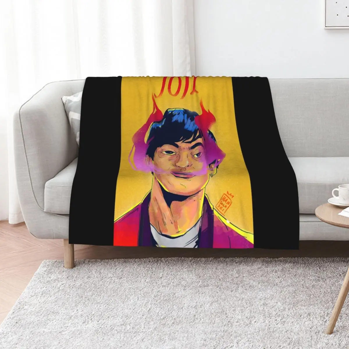 Joji Is Spicy Throw Blanket for sofa Kid'S Vintage anime Thins Luxury Thicken Blankets