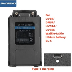 Baofeng UV-5R Walkie Talkie Battery, Type-C Charger, BL-5R, 3800mAh Battery for Walkie Talkie BF-F8, UV 5R, uv5r, UV-5RE, UV-5RA