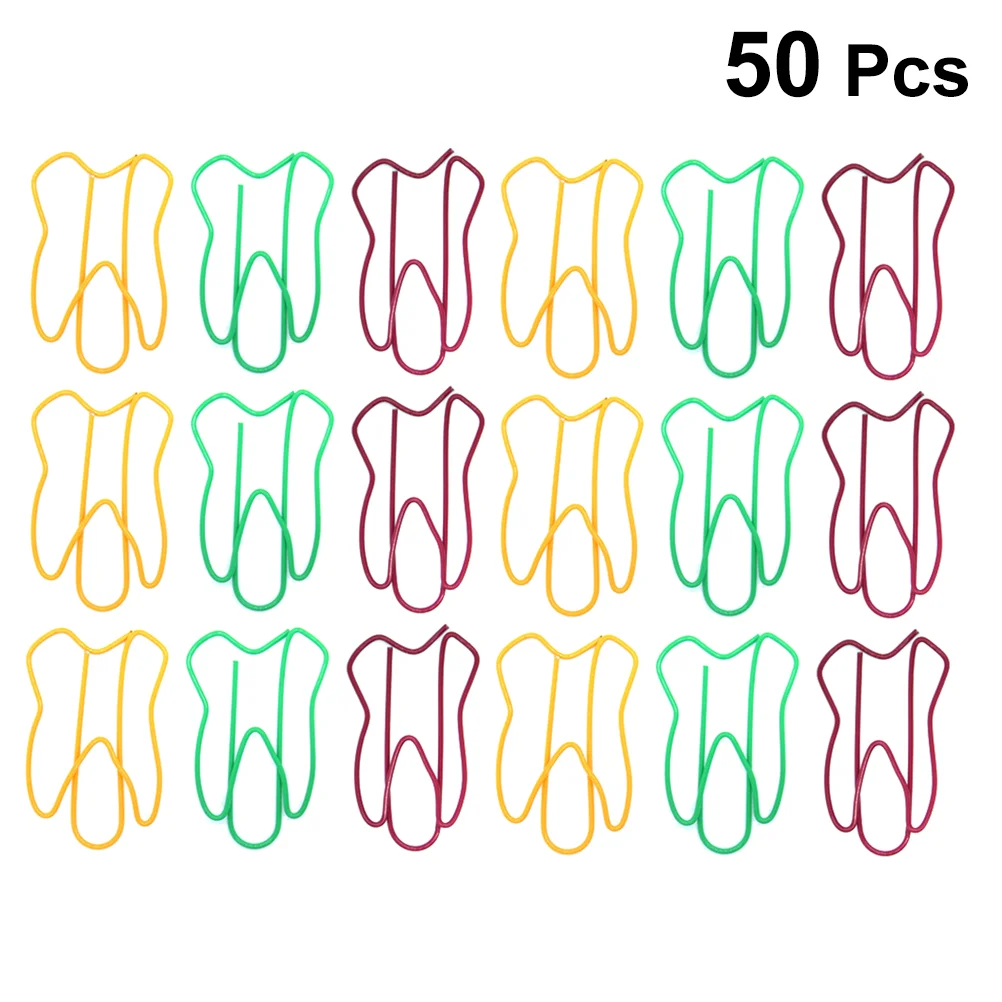 

50 Pcs Strong Clipping Force Note Clips Metal Paper Cute Photo Random Color Cartoon