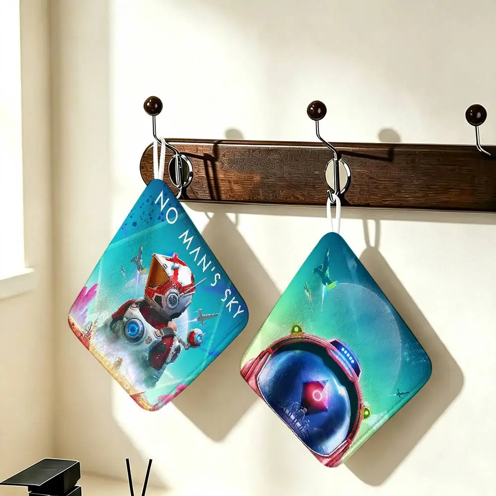 Space Game No M-Man S Sky Hand Towel Set Natural Hypoallergenic, Soft Absorbent Quick Dry Towels For Bathroom Kitchen