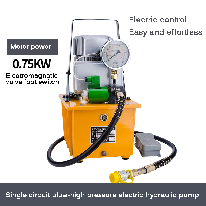 

7L Electric Hydraulic Pump Ultra High Pressure Electric Pump Hydraulic Oil Station High Pressure Oil Pump 750W