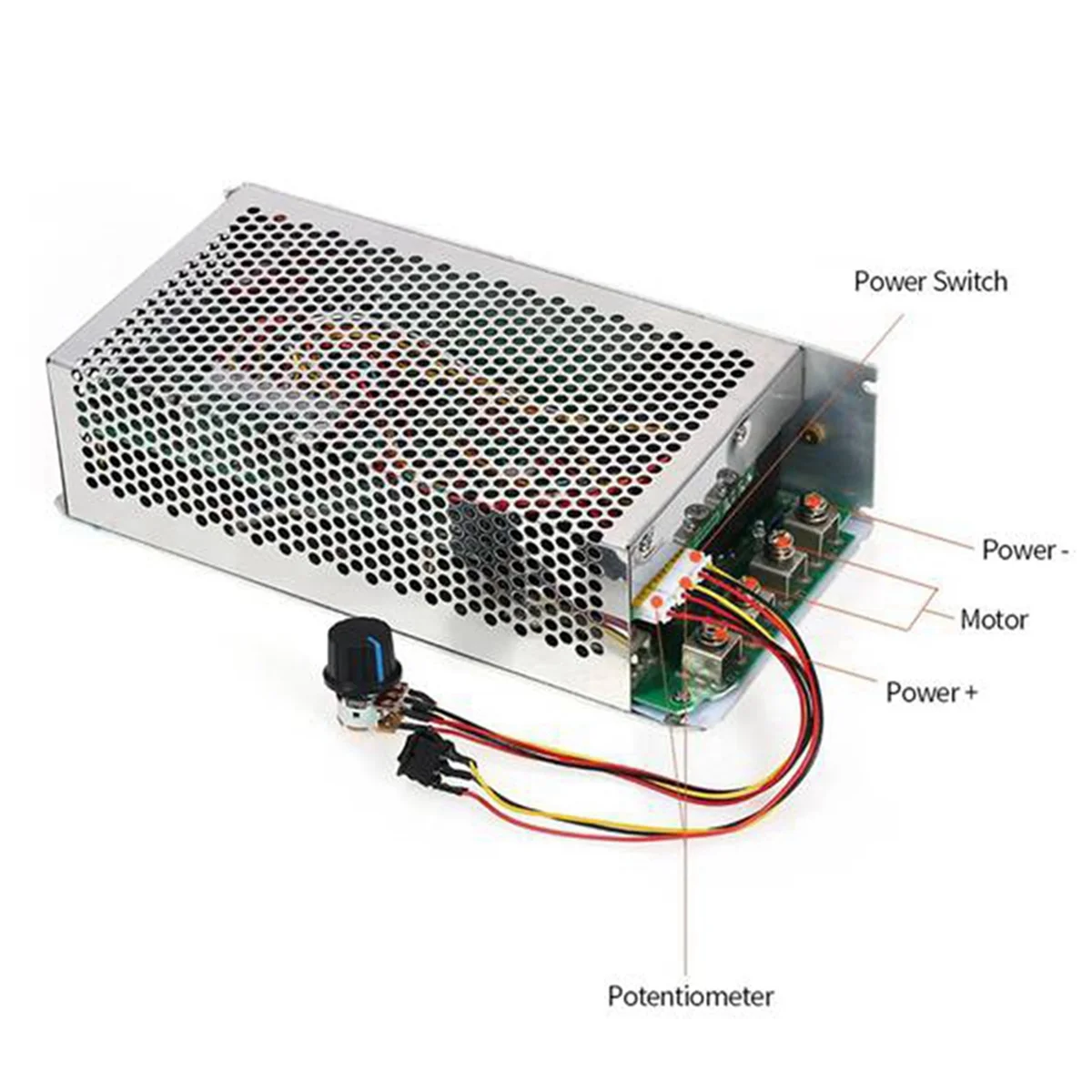Qualità superiore DC 10V-50V 5000W 200A DC Motore Regolatore di velocità regolabile Regolatore PWM Controllo reversibile ingegnoso
