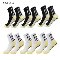 1/6 Pairs Men's women Soccer Socks Anti Slip Non Slip Grip Pads for Football Basketball Sports Grip Socks