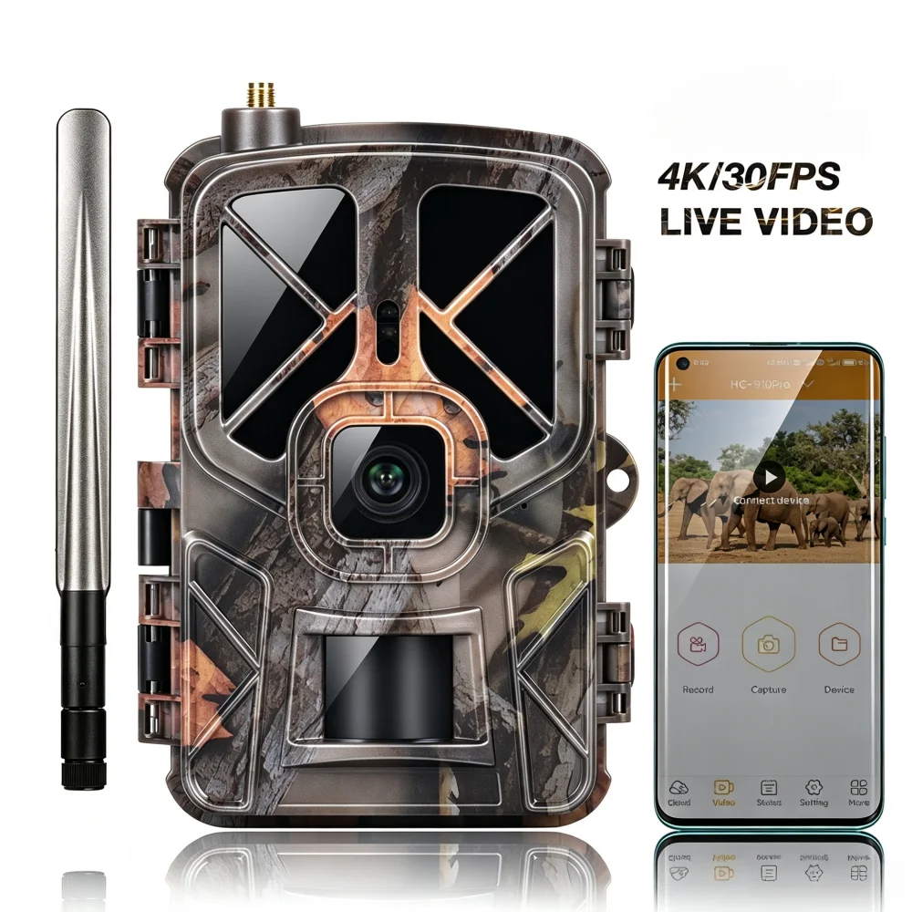 Hunting And Outdoor Shows - Zewnętrzna kamera 4G z wbudowaną kartą