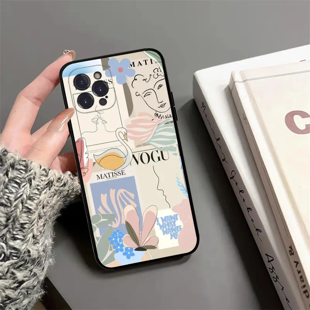 M-Matisse Art Phone Case For IPhone 15 14 13 12 Mini 11 Pro XS Max X XR SE 6 7 8 Plus Soft Silicone Cover