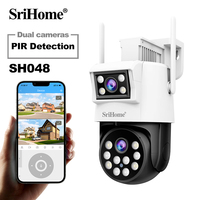 Srihome 4MP HD WiFi Dual Lens IP Camera Outdoor PTZ Cam AI Auto Tracking Security Video Surveillance CCTV Cam Cameras