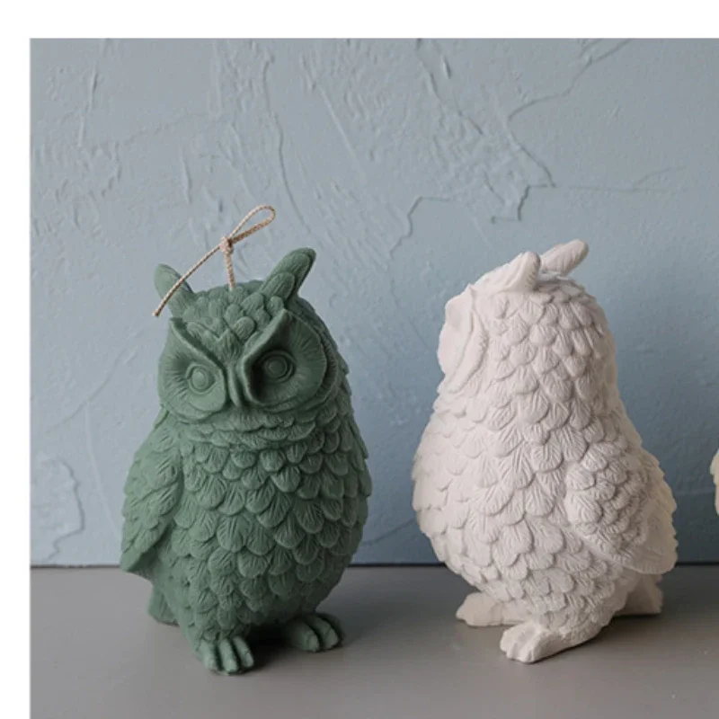 New Big Size Owl Animal Scented Candle Silicone Mold Halloween Easter DIY Decor Furnish Soap High Quality Drip Mold