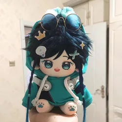 Game Genshin Impact Cosplay 20cm Plushie Toy Cute Fans Barbatos Venti Rabbit Ears Plush Stuffed Doll Costume Doll Kids Gift