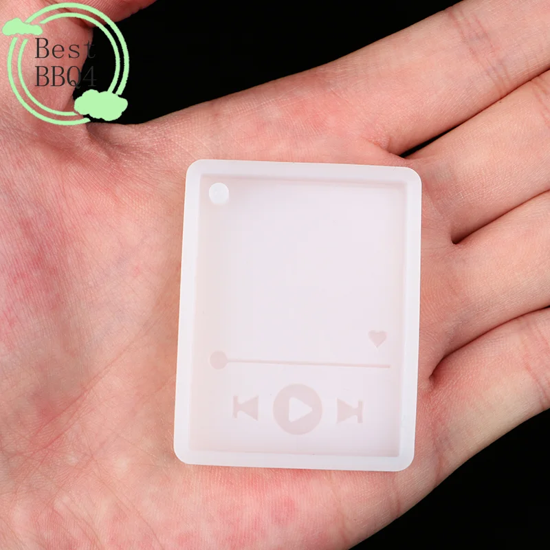 (BBQ4)Super Glossy Epoxy Resin Player Mold Keychain Casting Silicone Mould DIY Crafts