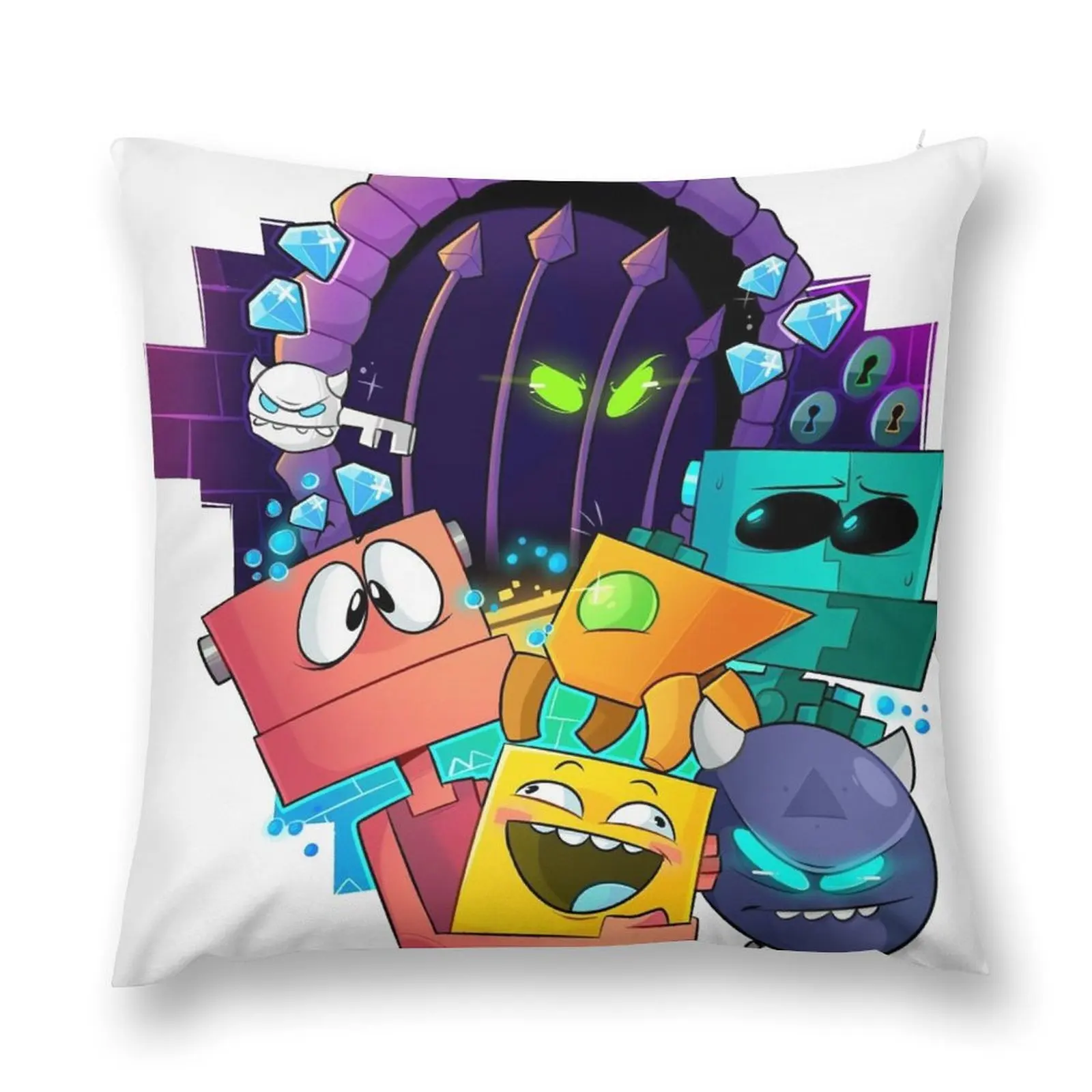 

Geometry Dash Throw Pillow Sofas Covers Decorative Cushion pillow