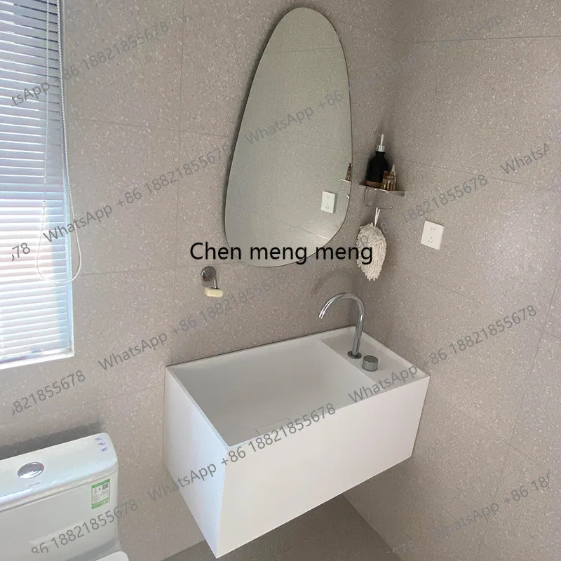 

Integrated basin minimalist bathroom cabinet combination narrow side washbasin washbasin