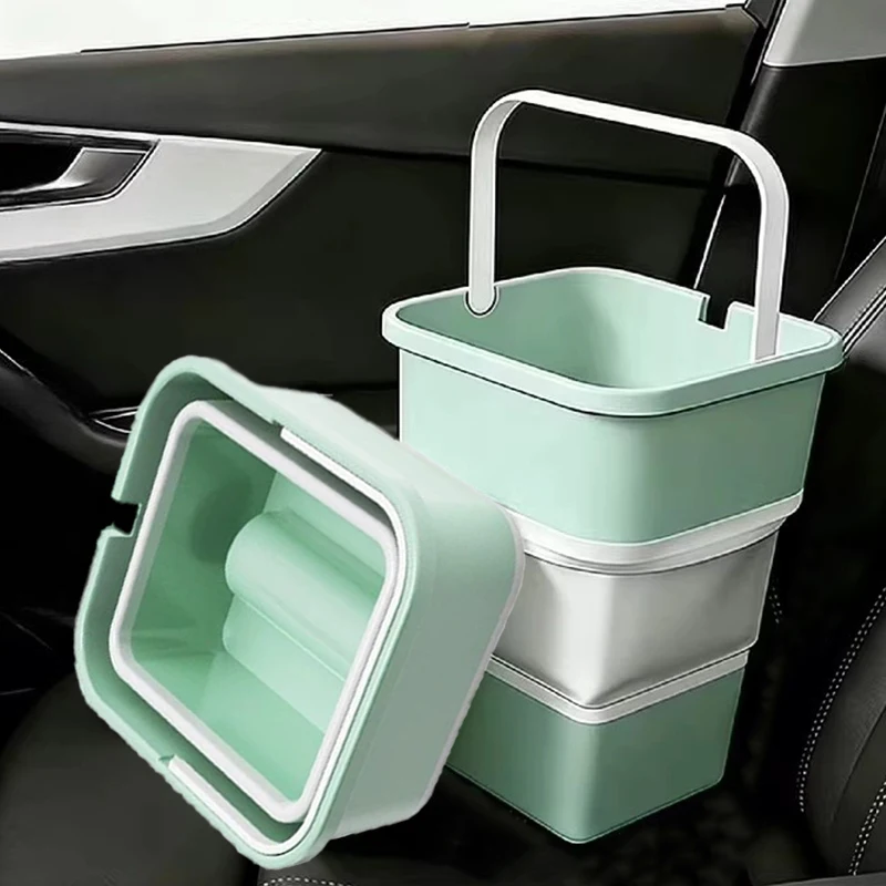 Multi-functional Foldable Waterproof Car Trash Can Mini Auto Trash Bin Rubbish Container Car Interior Storage Organizer Tool