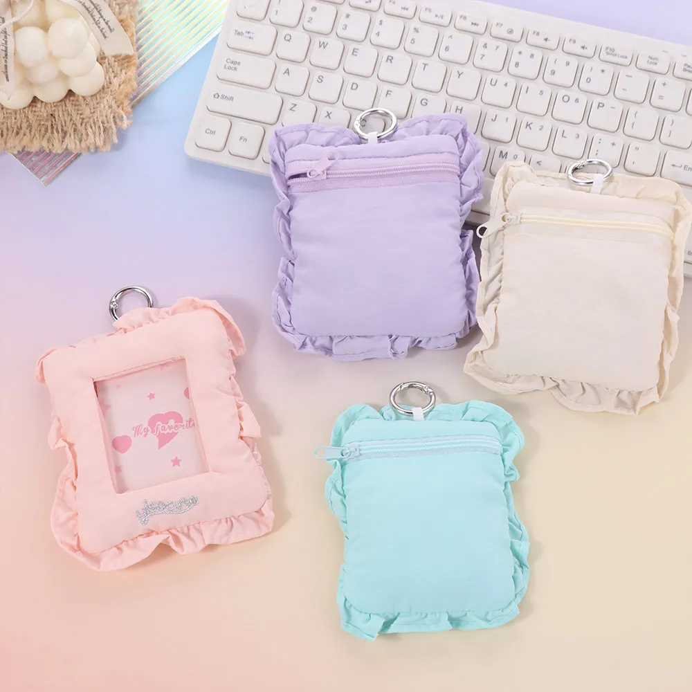 Hanging Korean Photocard Holder With Keychain Korean Style Idol Card Display Protector Idol Photo Card Decoration
