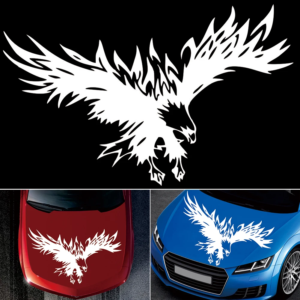 

1Pc Car Hood Stickers Eagle Decal Flying Wings Eagle Tribal Pattern For Truck SUV Body Sticker Decal Bird Wings Sticker Car Side