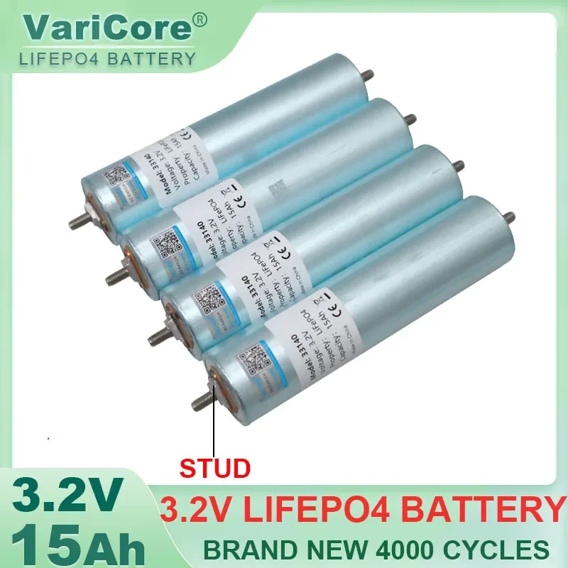 VariCore 3.2v 33140 15Ah lifepo4 3.2V Cells diy 4S 12v 24V 36V 30AH Golf Cart Solar Inverter power tools Battery pack+Stud