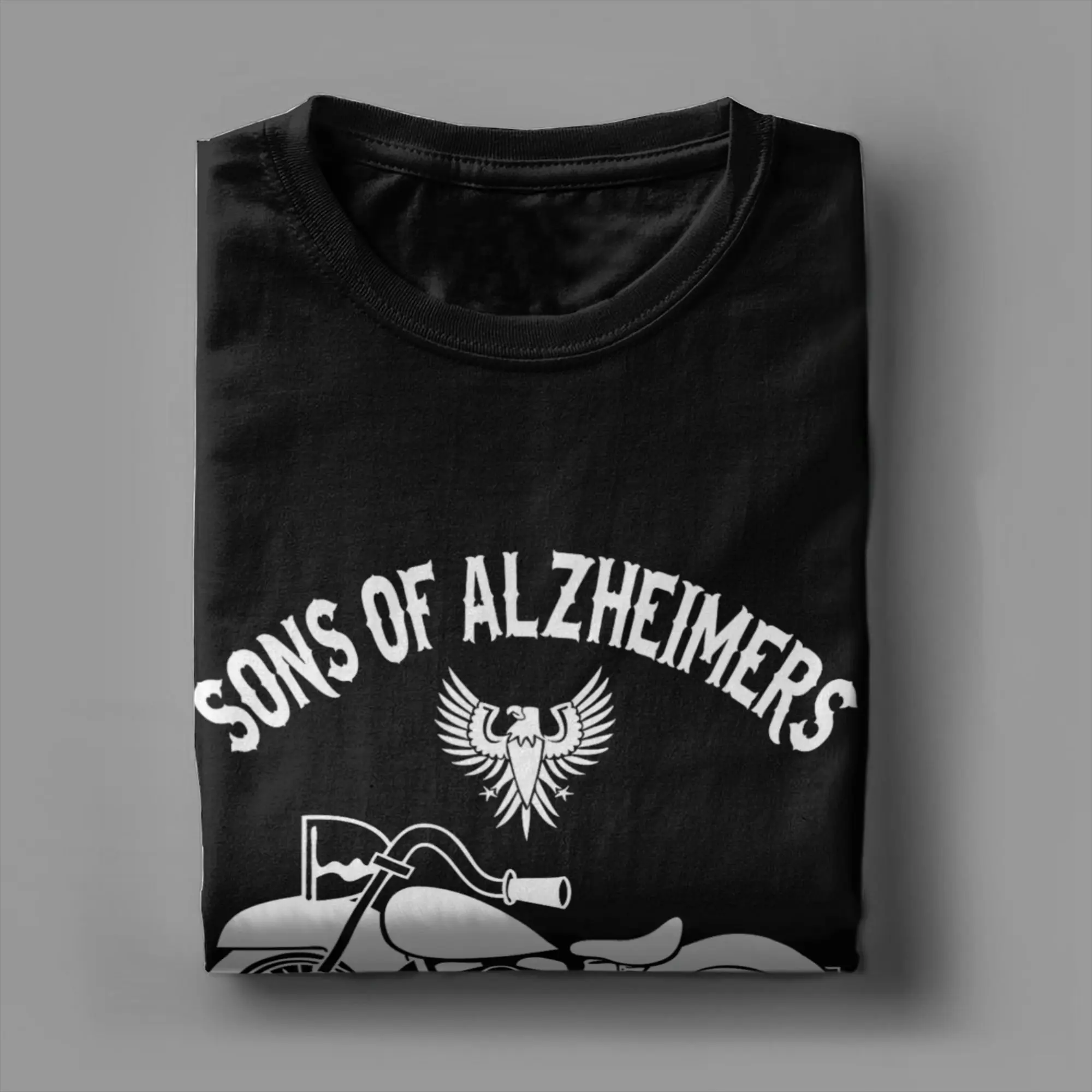 Motorcycle Custom Biker Sons Alzheimers Wheres My Bike Cotton T-Shirt For Man Summer  Vintage T-Shirts O-Neck Fashion Tees