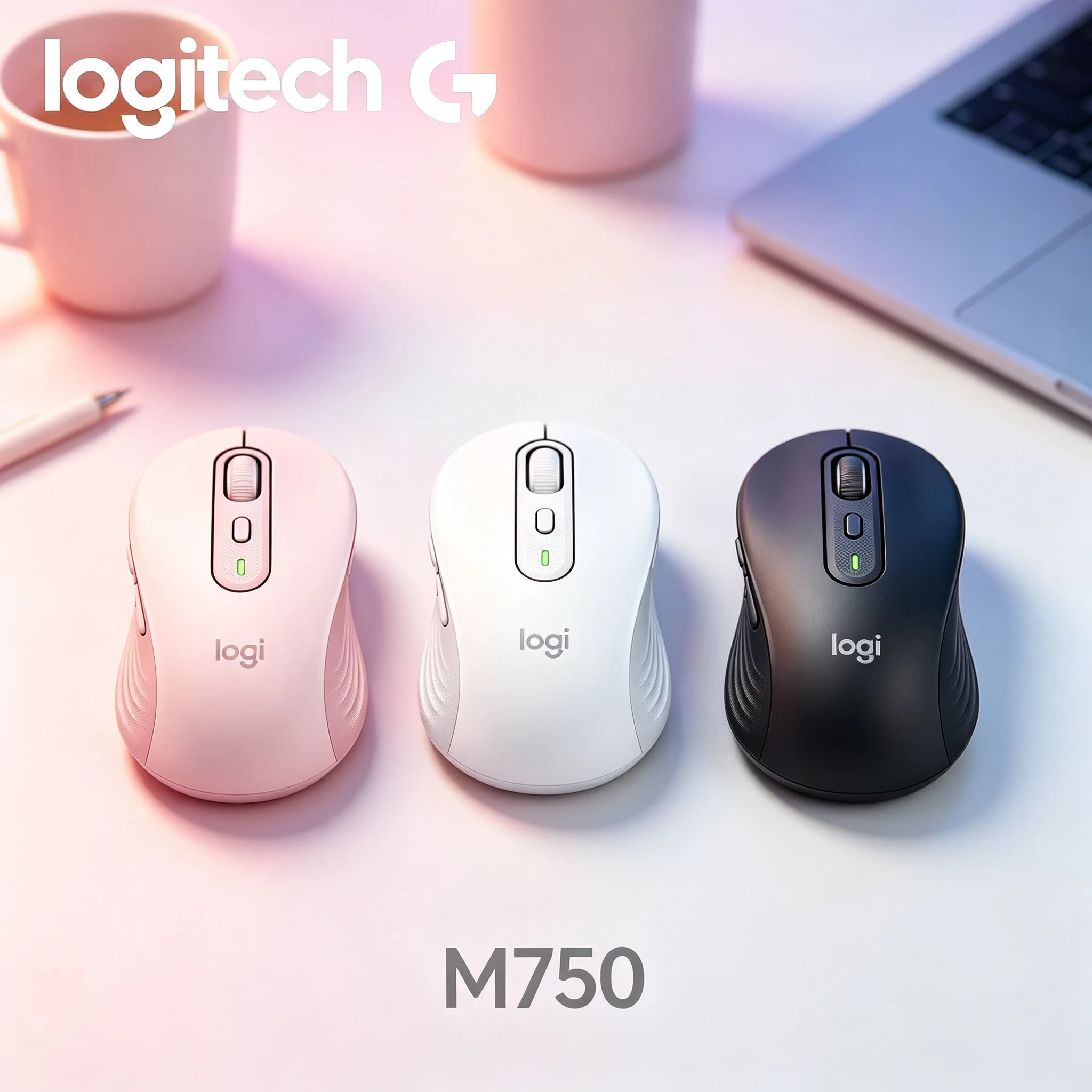 Logitech M750 Auto‑Sleep Wireless Mice Conserve Battery When Pausing CS Game And Leaving Contract Office Workstation Idle