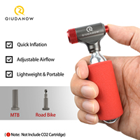 Bike Tool CO2 Inflator Quick & Easy Presta Schrader Valve Compatible Bicycle Tyre Pump for Road Mountain Bikes Insulated Sleeve