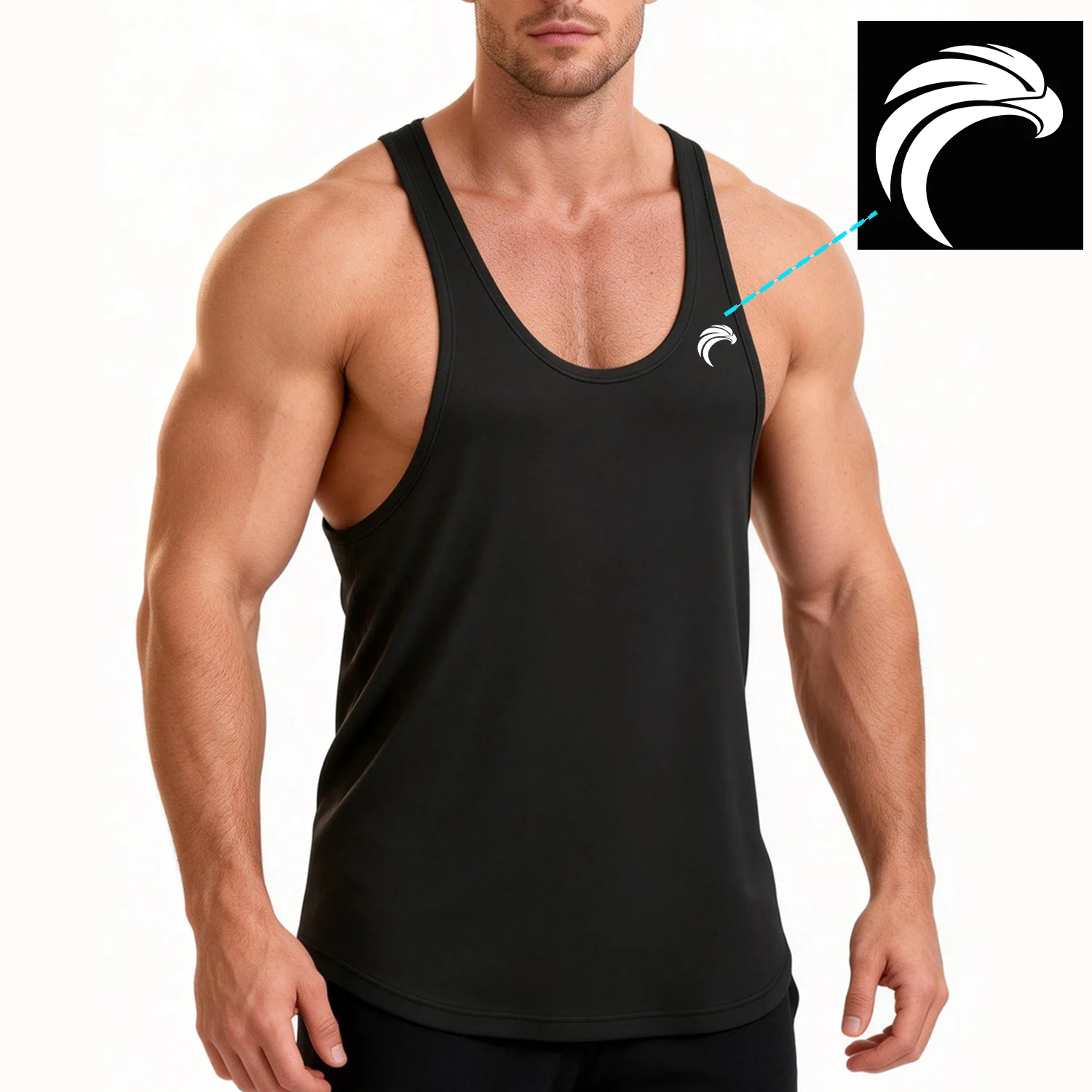 Tank Top Men Quick Dry Y-Back Gorilla Print Gym Bodybuilding Workout Sleeveless Shirt view 3