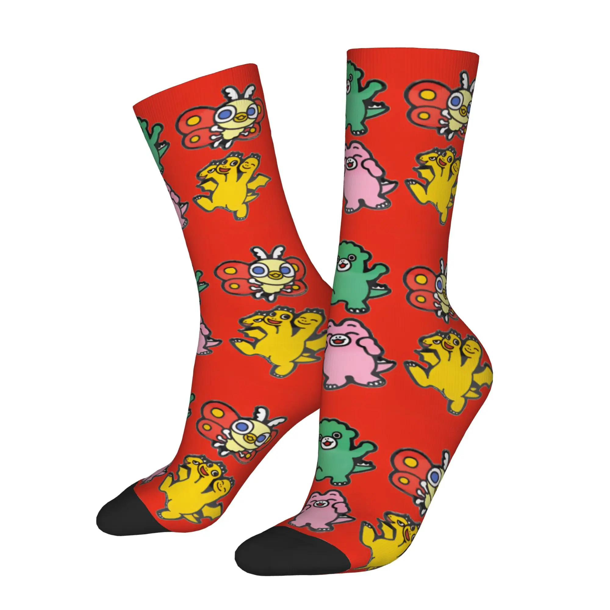 New Male Men Socks Harajuku Chibi Monster Raids Again Sock Polyester 90s Sport Women's Stockings Spring Summer Autumn Winter