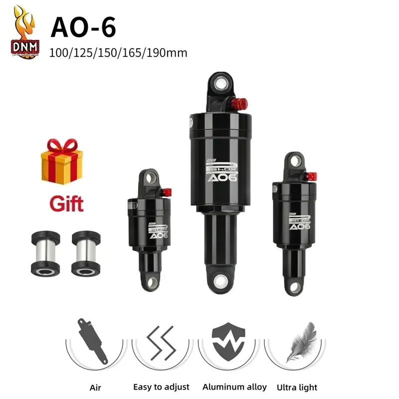 DNM AO-6 Mountain Bike Air Rear Shock Absorber optional 100mm /125mm/150mm/165mm/190mm  Folding Electric Scooter Shock Absorbers