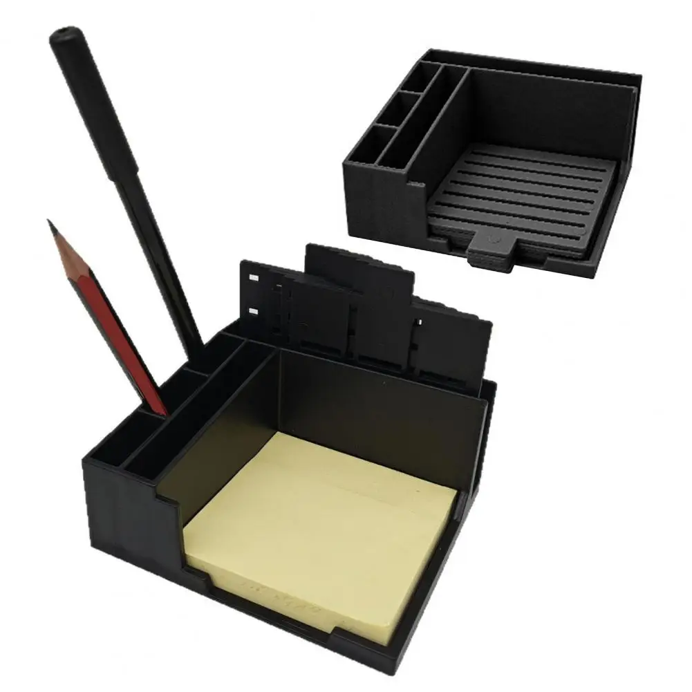 

Plastic Note Box with 5 Templates Organizer,Storage Case Display Stand Dispenser for Lists Notes Mobile Phone Stand