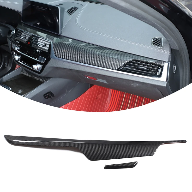 Real carbon fiber for 2017-2023 BMW 5 Series G30 G38/18-21 6 Series GT G32 car dashboard decorative stickers auto accessories