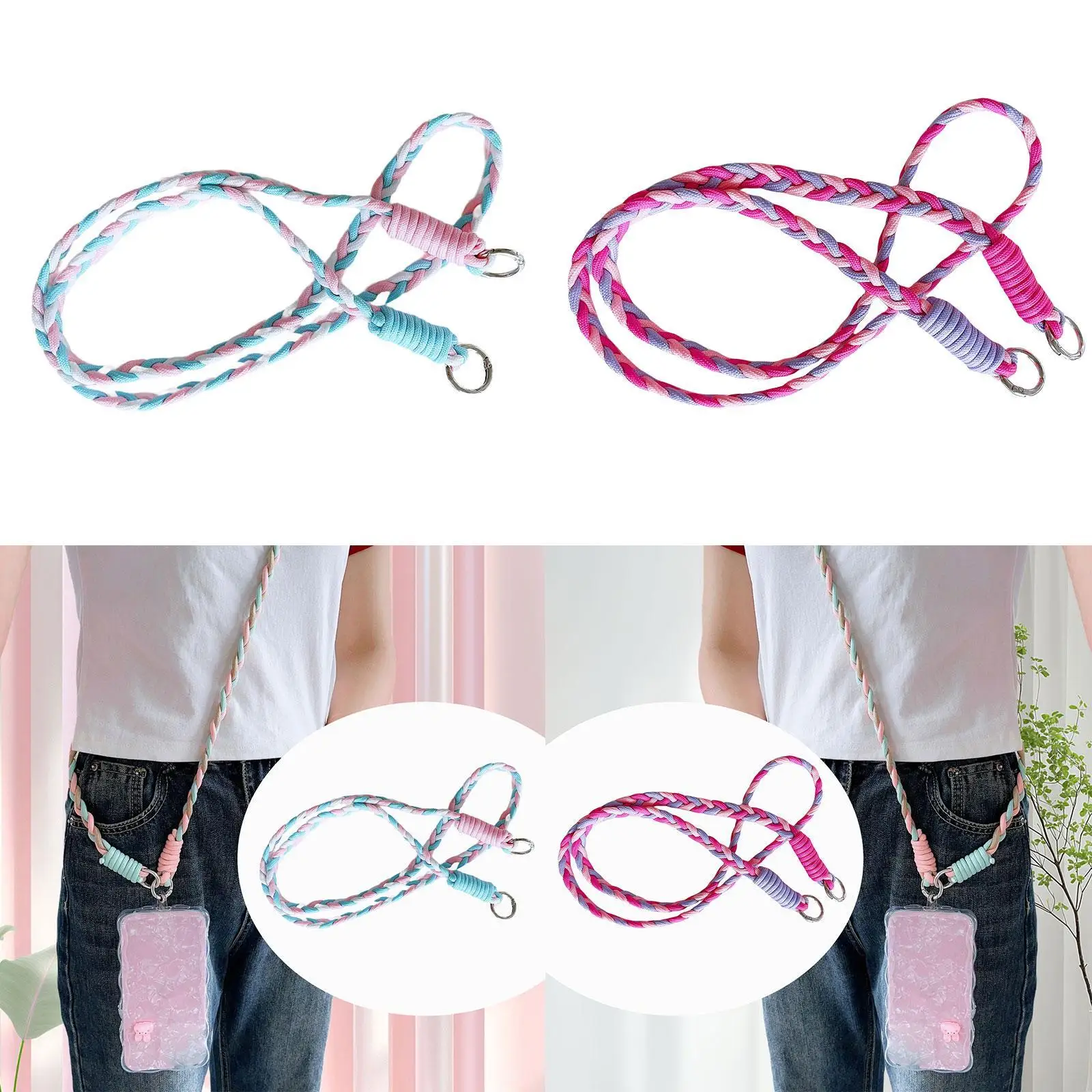 Phone Lanyard Phone Dangle Strap Portable DIY Crossbody Phone Lanyard for MP3 MP4 Devices Keychain Adults Decorations Smartphone