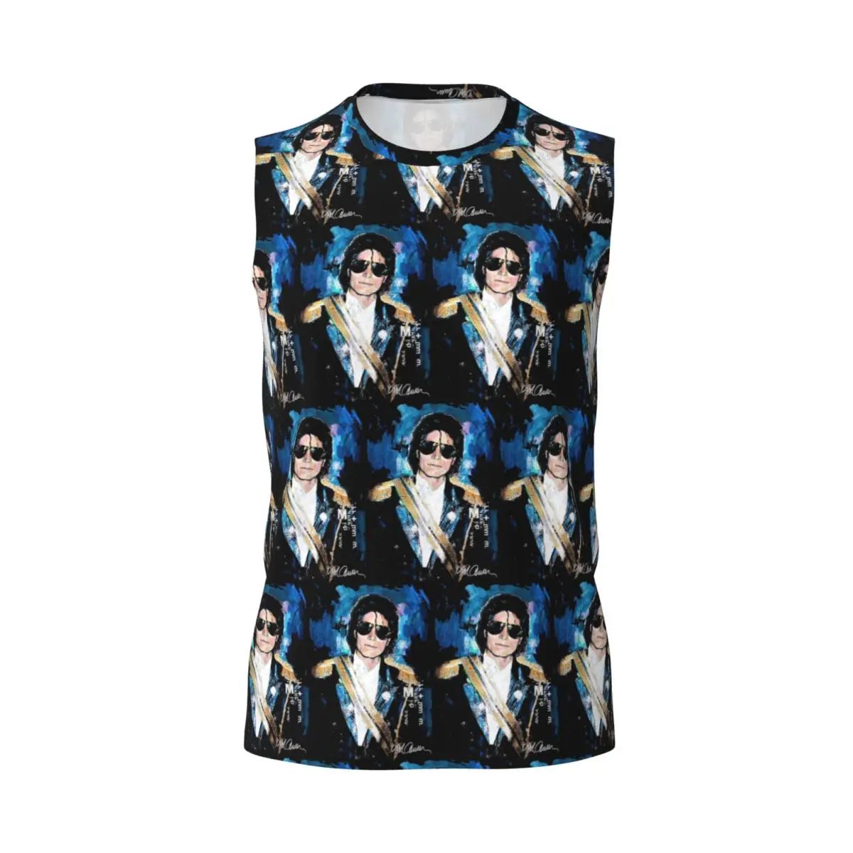 Michael 1984 Grammys Jackson Pop Art Portrait Men Printed Sleeveless T-shirt Casual Hip Hop Street Style Beach Holiday Tank Tops