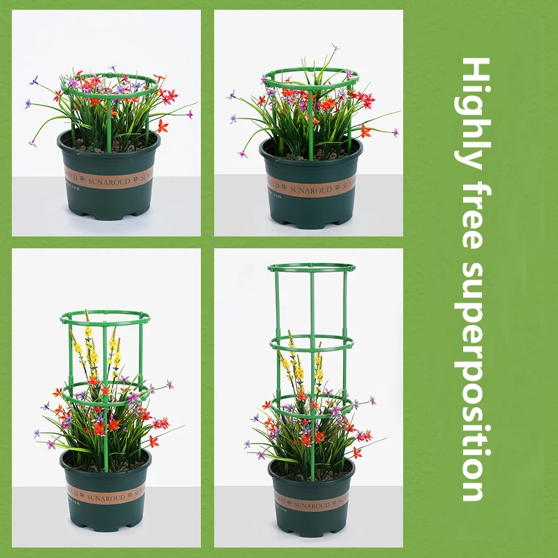 ·New1Set Tomato Trellis Adjustable Plant Stakes Garden Trellis Tomato Plant Support Cage Garden Potted Plant Grow Supplies·