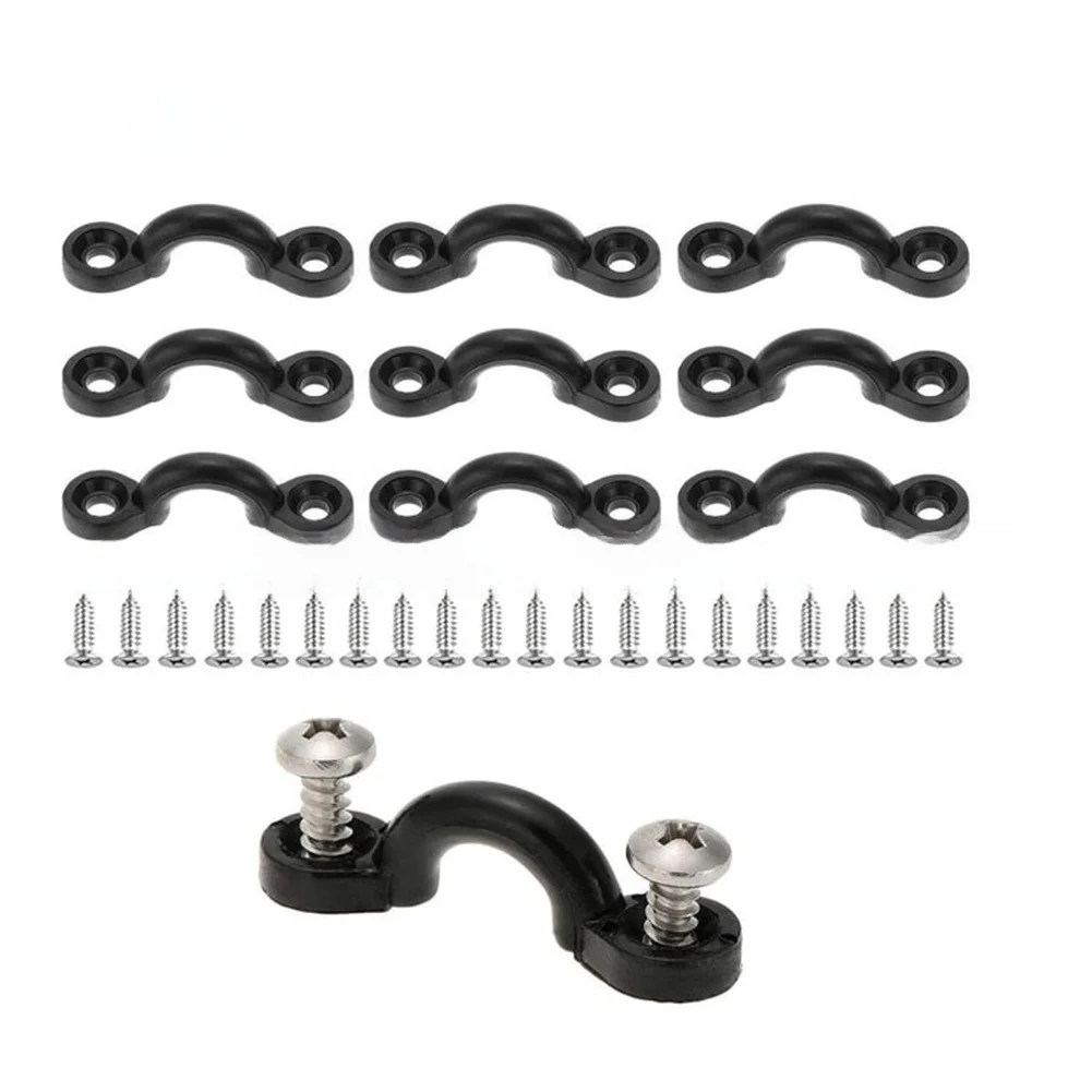 For kayak Rigging Hardware Kit Featuring Nylon Bungee Deck Loops and Pad Eye for Deck Gear Control and Watercraft Compatibility