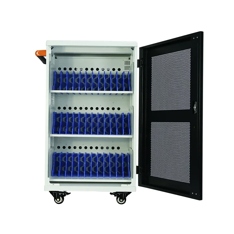 Mobile Notebook Charging Cart School Classroom 36 Tablets Chromebook Lockable Charging Cabinet