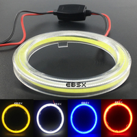 1Pcs 12V COB Angel Eyes Halo Rings For LED Car Motorcycle Scooter Headlights With Cover 60mm 80mm 120mm 70mm 90mm 100mm 110mm