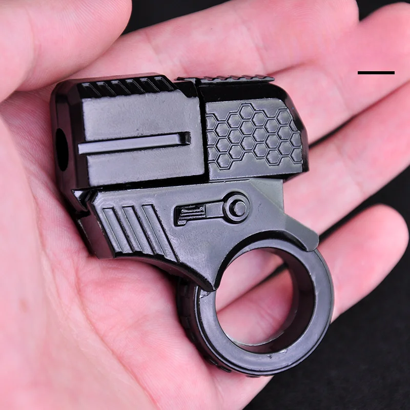 Mini Golden Finger Blaster Shell Throwing  Alloy Ring Pistol Soft Bullet Toy Gun Decompression Toys For Boys Adults