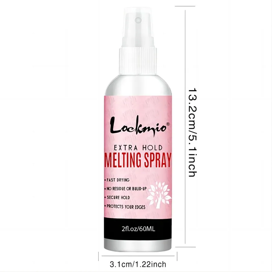 Lockmio 60ml schnell trocknender schmelzender Sprüh spitzen kleber Kleber langlebiger Halt Perücken netz kleber Cosplay Perücke Installation fixier mittel – Detail 8