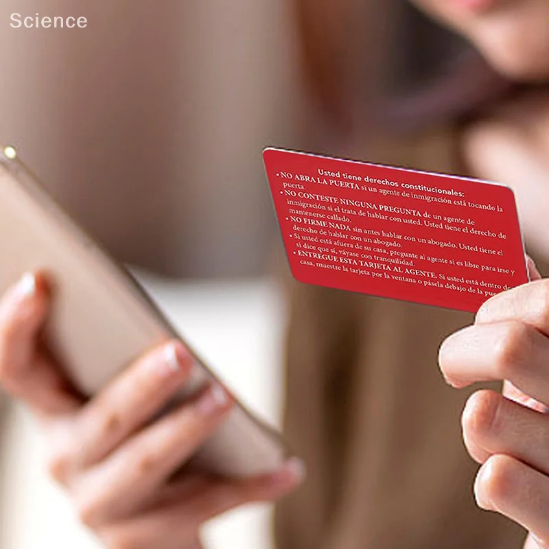 5Pcs Know Your Rights Card U.S. Citizenship Constitutional Rights Cards Naturalization Test Study Guide Us Citizens Red Card