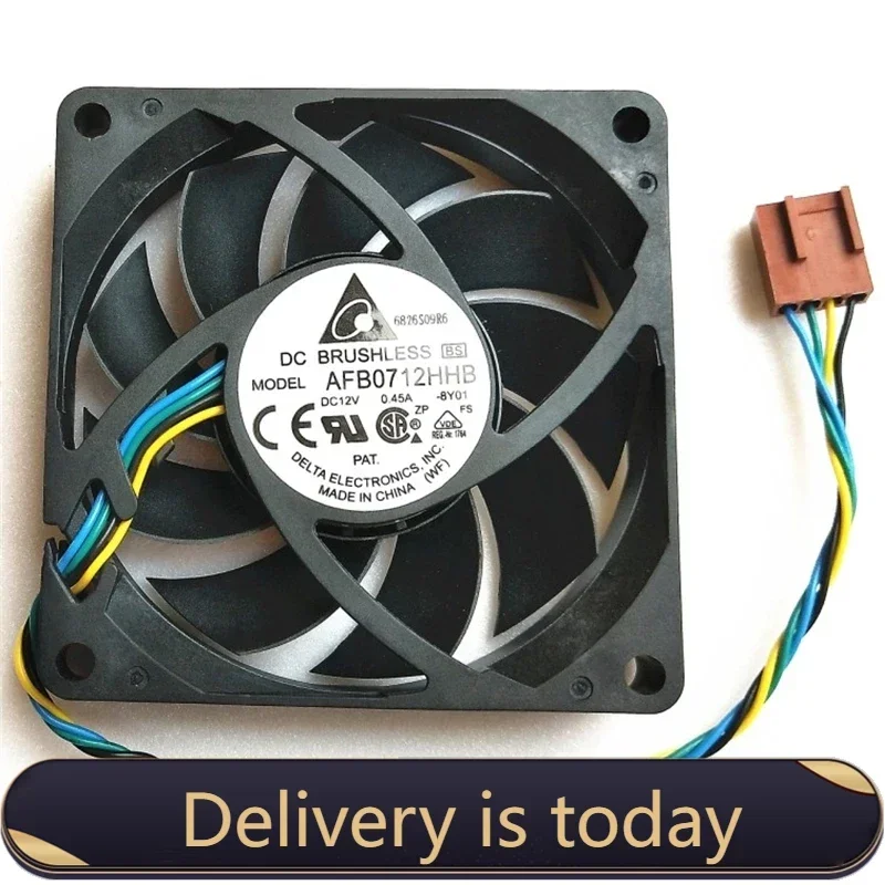 pa Delta 7015 70*70*15MM 70MM Cooling Fan AFB0712HHB DC12V 0.45A  AMD CPU cooling fan 4PIN PWM