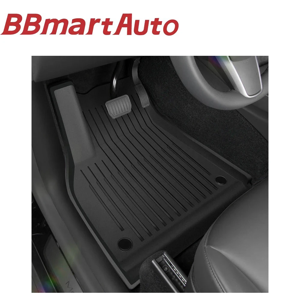 BBmart Auto Parts 1set for Tesla's new TPE single-layer floor mats Model Y/3 accessories new front and rear trunk mats