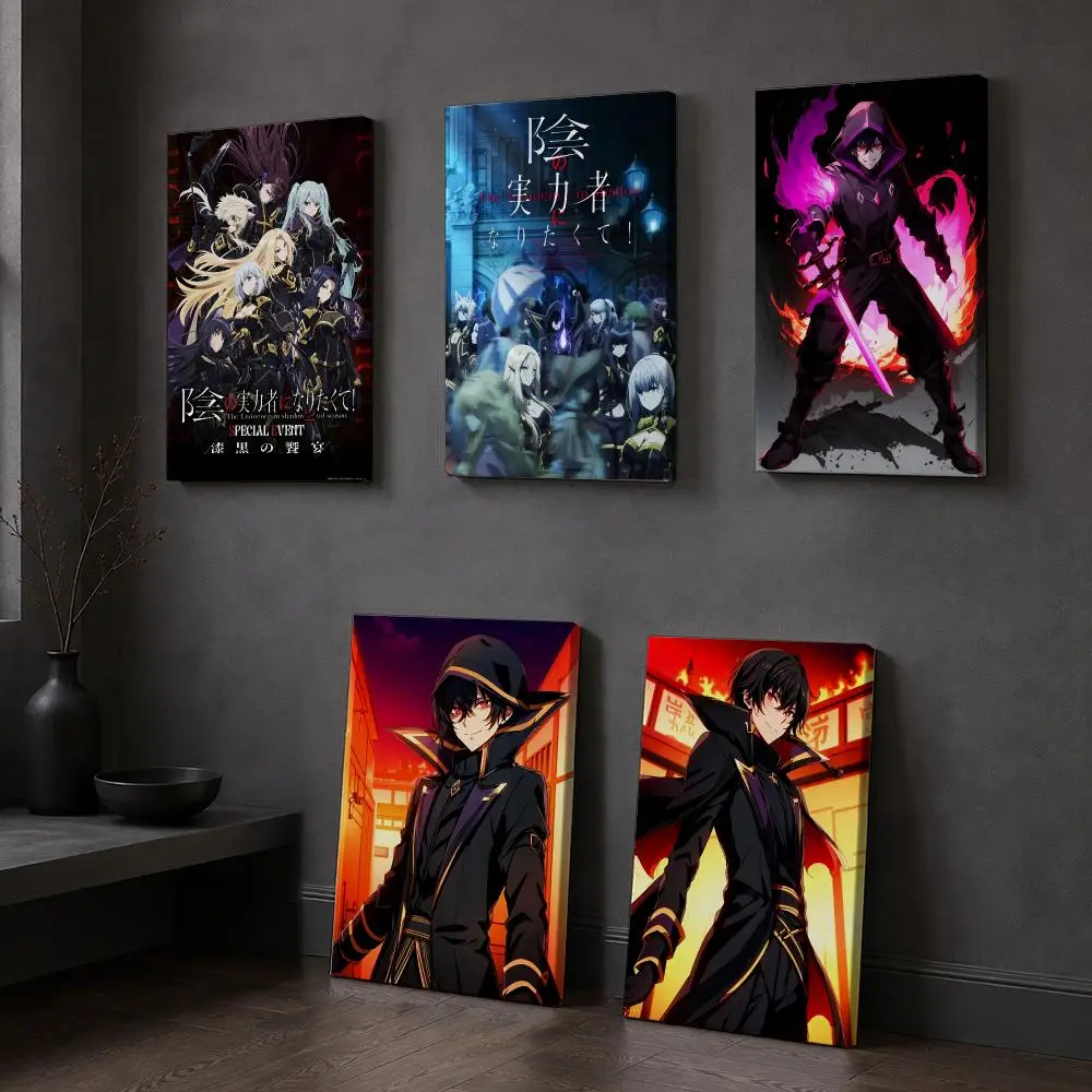 Anime T-The Eminence in Shadow Framed Wall Painting Wooden Framed Canvas Poster Wall Art HD Waterproof Print Home Decor