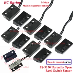 1-10Pcs PS-3150 Reed Switch Sensor PS3150 Normally Open NO Proximity Magnetic Door Window Contacts 30cm Wire Inductance Distance