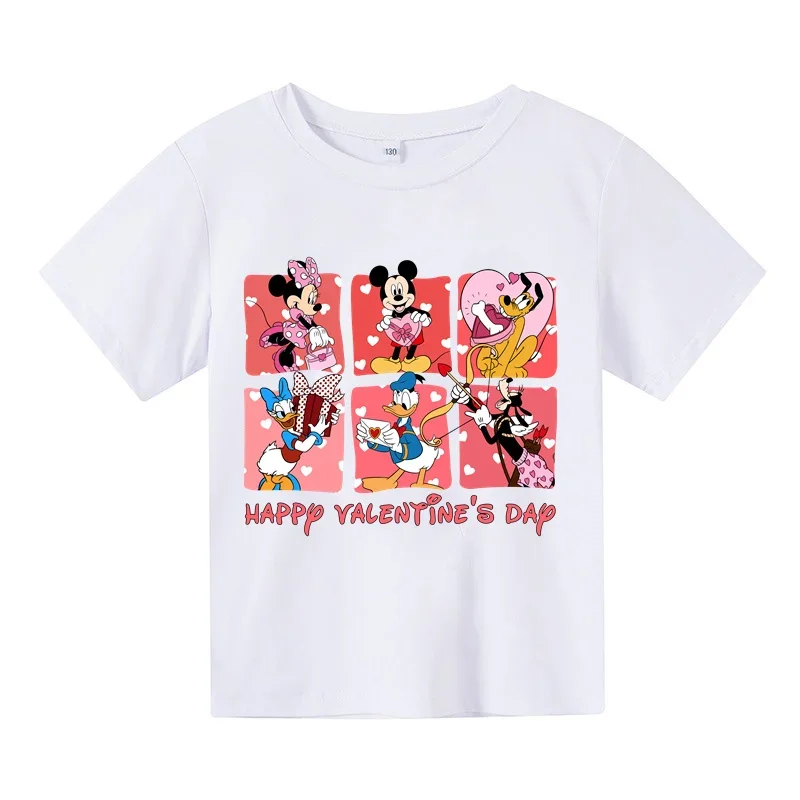 Disney Mickey Mouse T-shirt Short Sleeve Cartoon Comics Anime Children's Clothing Kids Girls Boys Sports Casual short sleeve bab