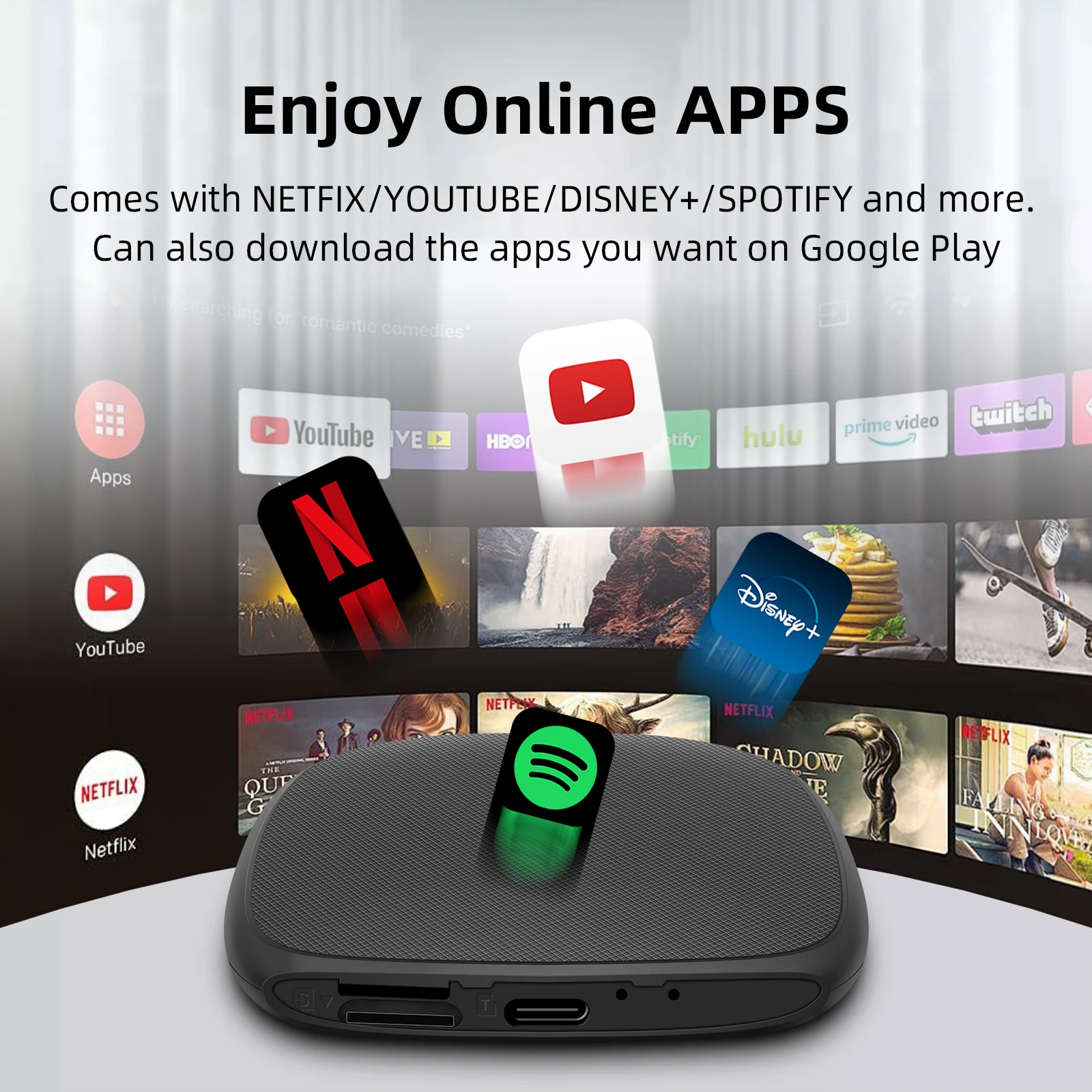 EzoneTronics CarPlay Android Ai Box Wired To Wireless CarPlay Android Octa-core 8G+128G Plug and Play Support HDMI Output